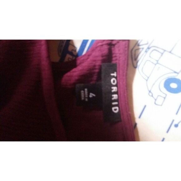 Torrid Purple Size 4 Double Keyhole Neckline Tunic - Picture 5 of 7